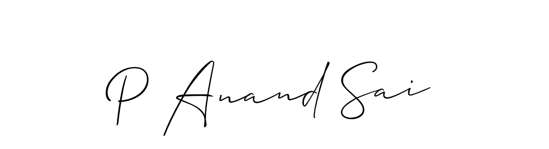 It looks lik you need a new signature style for name P Anand Sai. Design unique handwritten (Allison_Script) signature with our free signature maker in just a few clicks. P Anand Sai signature style 2 images and pictures png