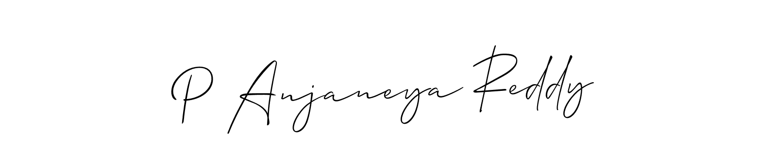 Allison_Script is a professional signature style that is perfect for those who want to add a touch of class to their signature. It is also a great choice for those who want to make their signature more unique. Get P Anjaneya Reddy name to fancy signature for free. P Anjaneya Reddy signature style 2 images and pictures png