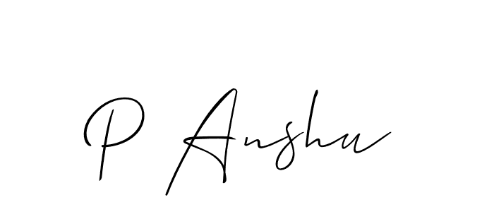 P Anshu stylish signature style. Best Handwritten Sign (Allison_Script) for my name. Handwritten Signature Collection Ideas for my name P Anshu. P Anshu signature style 2 images and pictures png