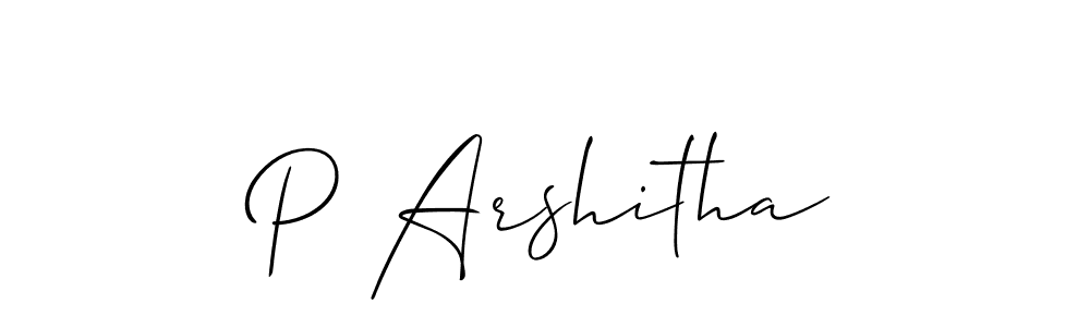 Similarly Allison_Script is the best handwritten signature design. Signature creator online .You can use it as an online autograph creator for name P Arshitha. P Arshitha signature style 2 images and pictures png