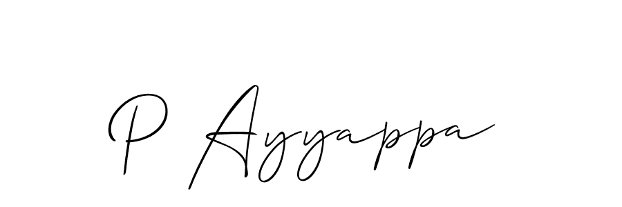 Allison_Script is a professional signature style that is perfect for those who want to add a touch of class to their signature. It is also a great choice for those who want to make their signature more unique. Get P Ayyappa name to fancy signature for free. P Ayyappa signature style 2 images and pictures png