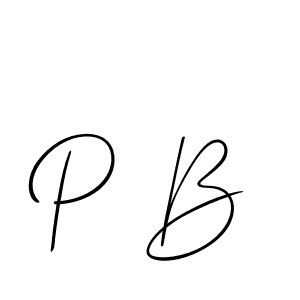 How to make P B signature? Allison_Script is a professional autograph style. Create handwritten signature for P B name. P B signature style 2 images and pictures png