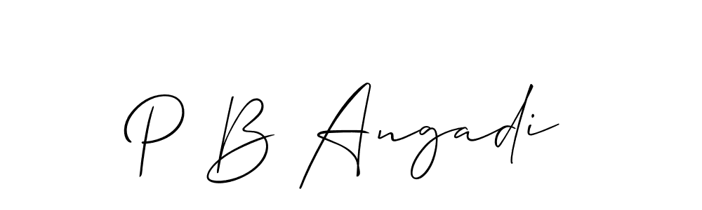 Best and Professional Signature Style for P B Angadi. Allison_Script Best Signature Style Collection. P B Angadi signature style 2 images and pictures png