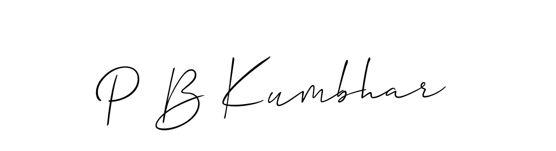 Make a beautiful signature design for name P B Kumbhar. Use this online signature maker to create a handwritten signature for free. P B Kumbhar signature style 2 images and pictures png