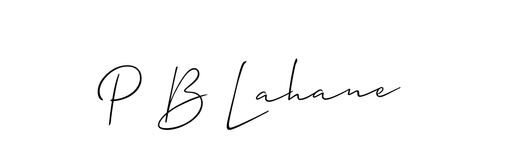 Make a beautiful signature design for name P B Lahane. With this signature (Allison_Script) style, you can create a handwritten signature for free. P B Lahane signature style 2 images and pictures png