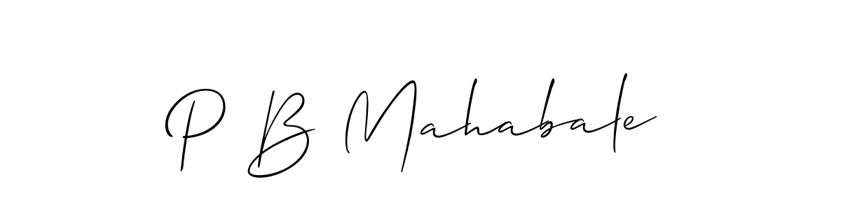 Also You can easily find your signature by using the search form. We will create P B Mahabale name handwritten signature images for you free of cost using Allison_Script sign style. P B Mahabale signature style 2 images and pictures png