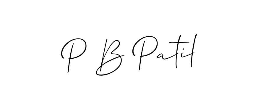 How to make P B Patil signature? Allison_Script is a professional autograph style. Create handwritten signature for P B Patil name. P B Patil signature style 2 images and pictures png