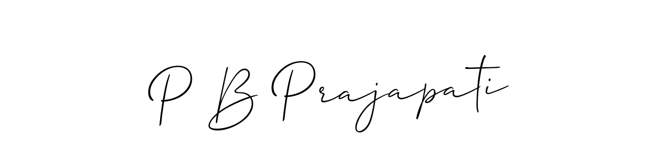 It looks lik you need a new signature style for name P B Prajapati. Design unique handwritten (Allison_Script) signature with our free signature maker in just a few clicks. P B Prajapati signature style 2 images and pictures png