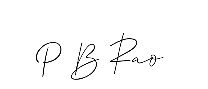 How to make P B Rao name signature. Use Allison_Script style for creating short signs online. This is the latest handwritten sign. P B Rao signature style 2 images and pictures png