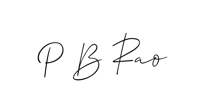 Make a beautiful signature design for name P B Rao. Use this online signature maker to create a handwritten signature for free. P B Rao signature style 2 images and pictures png