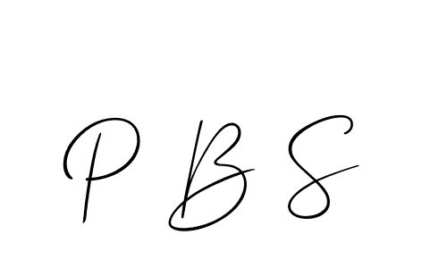 You should practise on your own different ways (Allison_Script) to write your name (P B S) in signature. don't let someone else do it for you. P B S signature style 2 images and pictures png