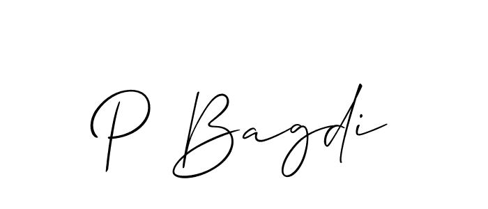 How to Draw P Bagdi signature style? Allison_Script is a latest design signature styles for name P Bagdi. P Bagdi signature style 2 images and pictures png