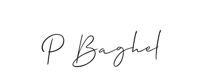 Make a beautiful signature design for name P Baghel. Use this online signature maker to create a handwritten signature for free. P Baghel signature style 2 images and pictures png