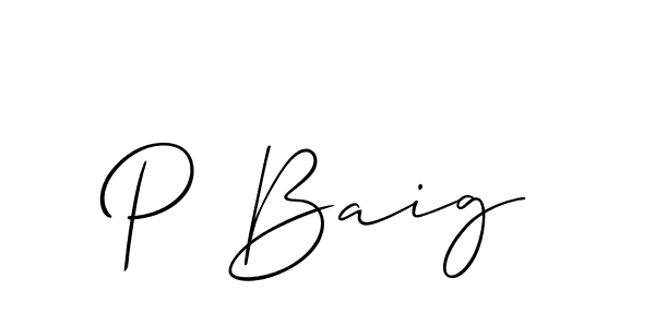 Here are the top 10 professional signature styles for the name P Baig. These are the best autograph styles you can use for your name. P Baig signature style 2 images and pictures png