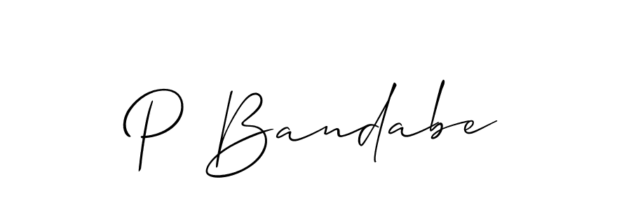 Make a beautiful signature design for name P Bandabe. Use this online signature maker to create a handwritten signature for free. P Bandabe signature style 2 images and pictures png