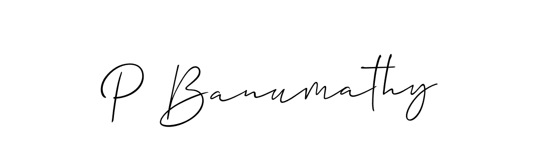 Make a beautiful signature design for name P Banumathy. Use this online signature maker to create a handwritten signature for free. P Banumathy signature style 2 images and pictures png