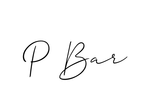 Allison_Script is a professional signature style that is perfect for those who want to add a touch of class to their signature. It is also a great choice for those who want to make their signature more unique. Get P Bar name to fancy signature for free. P Bar signature style 2 images and pictures png