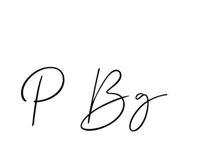 Make a beautiful signature design for name P Bg. With this signature (Allison_Script) style, you can create a handwritten signature for free. P Bg signature style 2 images and pictures png
