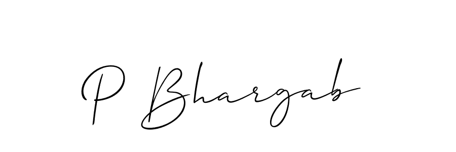 Best and Professional Signature Style for P Bhargab. Allison_Script Best Signature Style Collection. P Bhargab signature style 2 images and pictures png