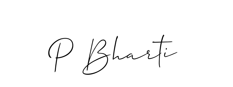 Similarly Allison_Script is the best handwritten signature design. Signature creator online .You can use it as an online autograph creator for name P Bharti. P Bharti signature style 2 images and pictures png