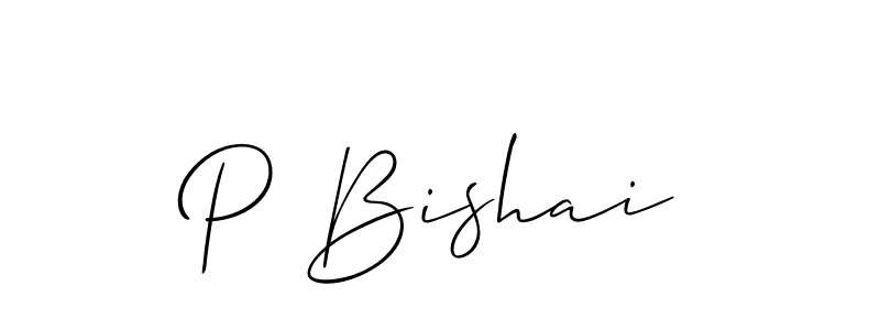 Best and Professional Signature Style for P Bishai. Allison_Script Best Signature Style Collection. P Bishai signature style 2 images and pictures png