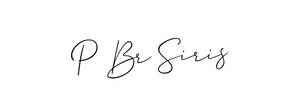 You should practise on your own different ways (Allison_Script) to write your name (P Br Siris) in signature. don't let someone else do it for you. P Br Siris signature style 2 images and pictures png