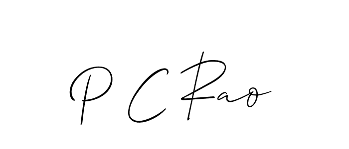 Also You can easily find your signature by using the search form. We will create P C Rao name handwritten signature images for you free of cost using Allison_Script sign style. P C Rao signature style 2 images and pictures png