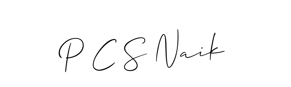 Also we have P C S Naik name is the best signature style. Create professional handwritten signature collection using Allison_Script autograph style. P C S Naik signature style 2 images and pictures png