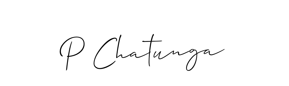 Also You can easily find your signature by using the search form. We will create P Chatunga name handwritten signature images for you free of cost using Allison_Script sign style. P Chatunga signature style 2 images and pictures png