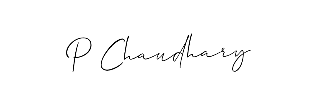 Make a beautiful signature design for name P Chaudhary. Use this online signature maker to create a handwritten signature for free. P Chaudhary signature style 2 images and pictures png