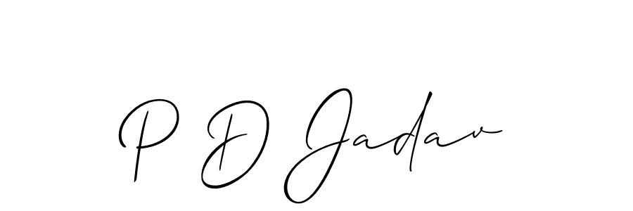 Best and Professional Signature Style for P D Jadav. Allison_Script Best Signature Style Collection. P D Jadav signature style 2 images and pictures png