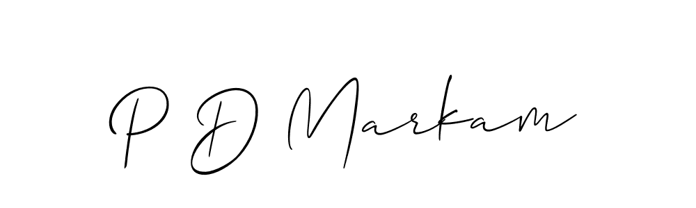 How to Draw P D Markam signature style? Allison_Script is a latest design signature styles for name P D Markam. P D Markam signature style 2 images and pictures png