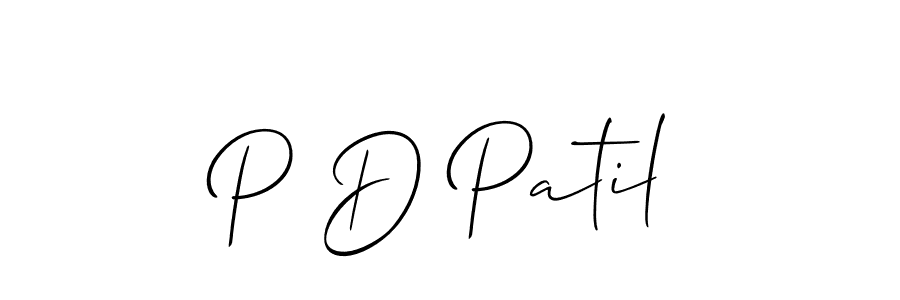 Design your own signature with our free online signature maker. With this signature software, you can create a handwritten (Allison_Script) signature for name P D Patil. P D Patil signature style 2 images and pictures png