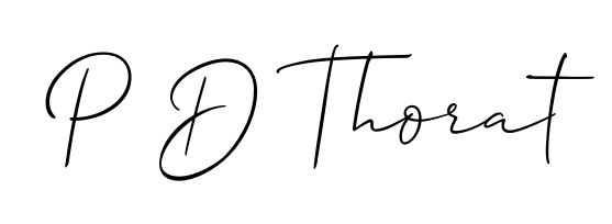 Master the art of signing with P D Thorat written in fluent Allison_Script script. A great template to practice and refine your handwriting. P D Thorat signature style 2 images and pictures png