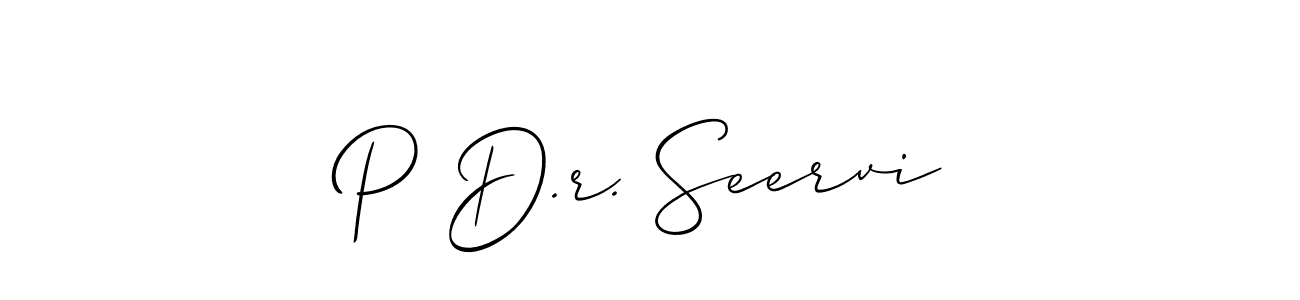 Also we have P D.r. Seervi name is the best signature style. Create professional handwritten signature collection using Allison_Script autograph style. P D.r. Seervi signature style 2 images and pictures png