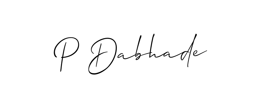 You should practise on your own different ways (Allison_Script) to write your name (P Dabhade) in signature. don't let someone else do it for you. P Dabhade signature style 2 images and pictures png