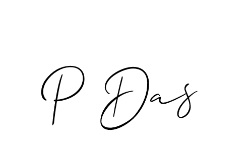 Design your own signature with our free online signature maker. With this signature software, you can create a handwritten (Allison_Script) signature for name P Das. P Das signature style 2 images and pictures png