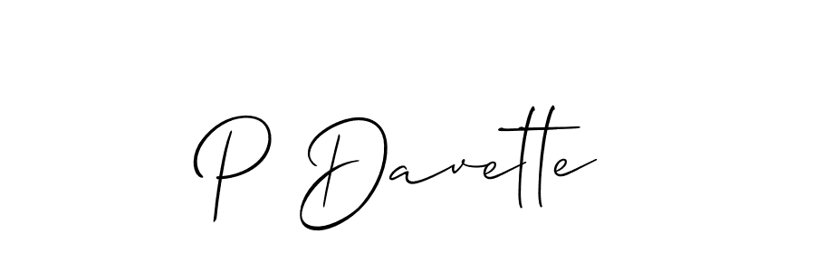 This is the best signature style for the P Davette name. Also you like these signature font (Allison_Script). Mix name signature. P Davette signature style 2 images and pictures png