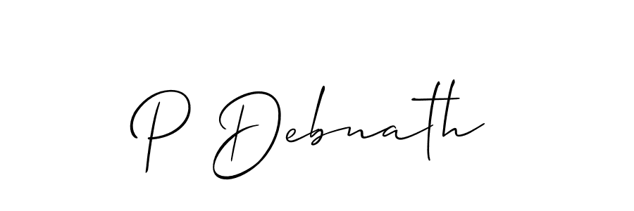Best and Professional Signature Style for P Debnath. Allison_Script Best Signature Style Collection. P Debnath signature style 2 images and pictures png