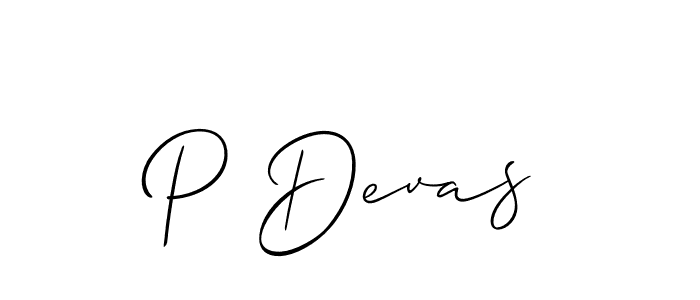 Also You can easily find your signature by using the search form. We will create P Devas name handwritten signature images for you free of cost using Allison_Script sign style. P Devas signature style 2 images and pictures png