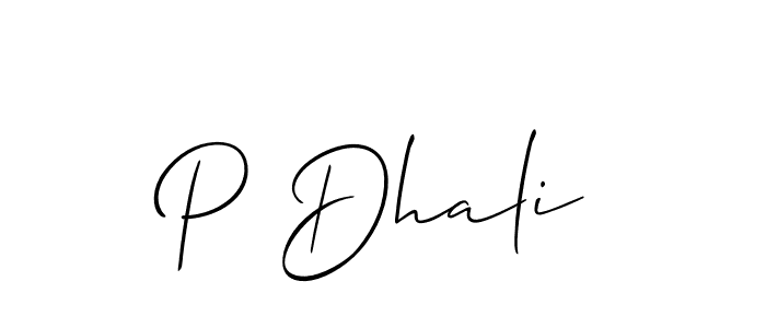 Make a beautiful signature design for name P Dhali. Use this online signature maker to create a handwritten signature for free. P Dhali signature style 2 images and pictures png