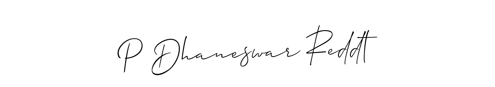 Make a beautiful signature design for name P Dhaneswar Reddt. With this signature (Allison_Script) style, you can create a handwritten signature for free. P Dhaneswar Reddt signature style 2 images and pictures png