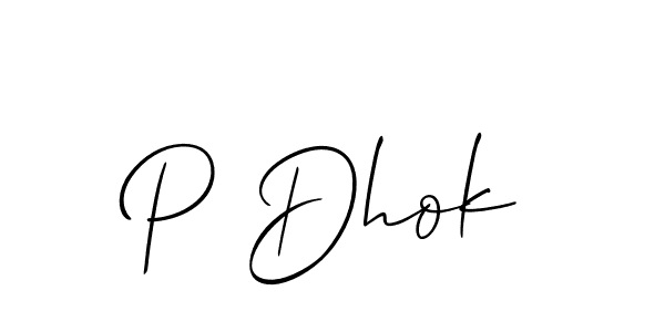 How to Draw P Dhok signature style? Allison_Script is a latest design signature styles for name P Dhok. P Dhok signature style 2 images and pictures png