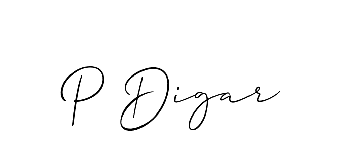 Also You can easily find your signature by using the search form. We will create P Digar name handwritten signature images for you free of cost using Allison_Script sign style. P Digar signature style 2 images and pictures png