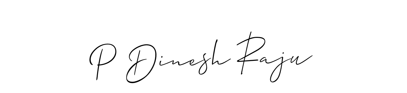 Create a beautiful signature design for name P Dinesh Raju. With this signature (Allison_Script) fonts, you can make a handwritten signature for free. P Dinesh Raju signature style 2 images and pictures png