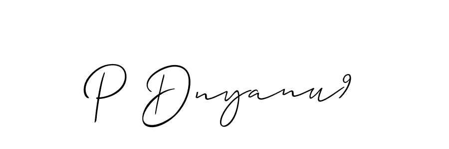 if you are searching for the best signature style for your name P Dnyanu9. so please give up your signature search. here we have designed multiple signature styles  using Allison_Script. P Dnyanu9 signature style 2 images and pictures png