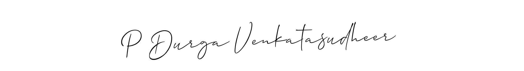 How to make P Durga Venkatasudheer signature? Allison_Script is a professional autograph style. Create handwritten signature for P Durga Venkatasudheer name. P Durga Venkatasudheer signature style 2 images and pictures png