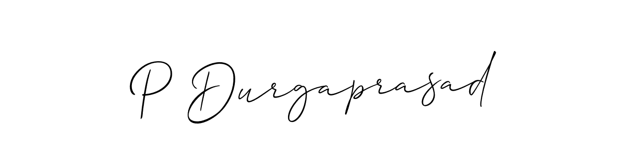 Make a beautiful signature design for name P Durgaprasad. With this signature (Allison_Script) style, you can create a handwritten signature for free. P Durgaprasad signature style 2 images and pictures png