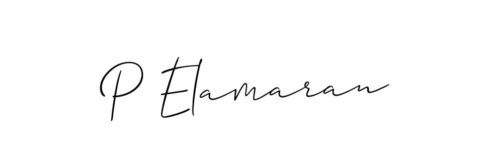 This is the best signature style for the P Elamaran name. Also you like these signature font (Allison_Script). Mix name signature. P Elamaran signature style 2 images and pictures png