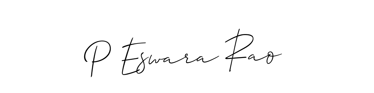 Also You can easily find your signature by using the search form. We will create P Eswara Rao name handwritten signature images for you free of cost using Allison_Script sign style. P Eswara Rao signature style 2 images and pictures png